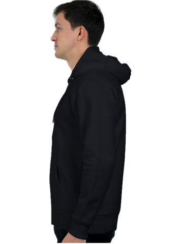 Premium Zipped Hoodie (Black)